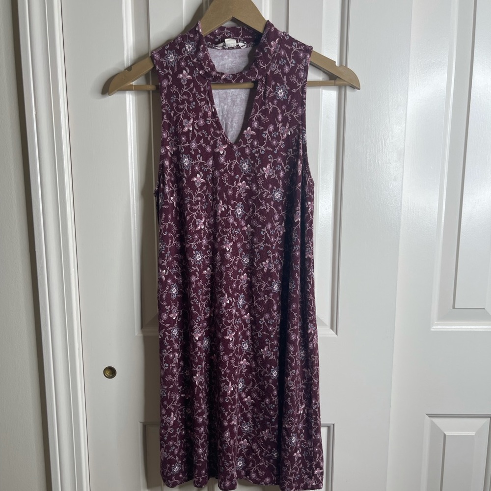 Aeropostale Mini Dress with Key Hole High Neck Line